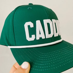 Caddie Uniform HAT that says CADDIE in adult and youth sizes tiger woods pga tour birthday halloween image 2