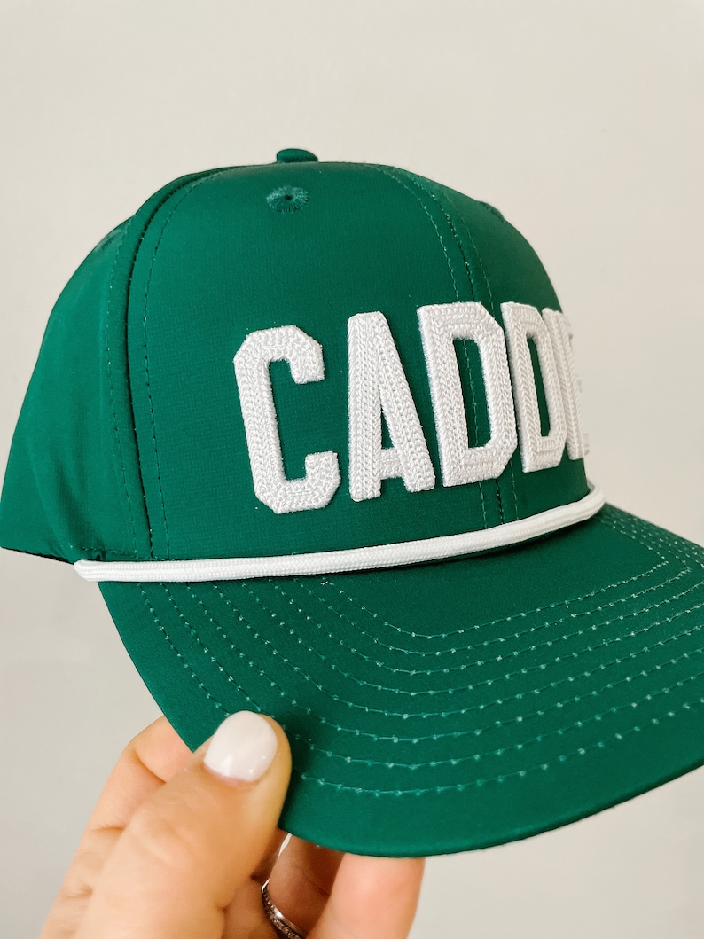 Caddie Uniform HAT that says CADDIE in adult and youth sizes tiger woods pga tour birthday halloween image 2
