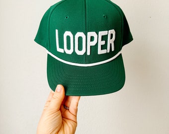 Caddie Uniform HAT that says "LOOPER" in adult and youth sizes tiger woods pga tour birthday halloween