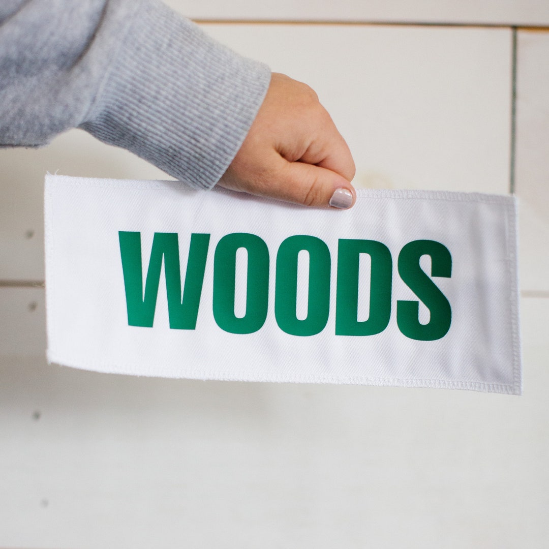 Golf Caddie Uniform Name Badge for Back of Caddy Bib White Tiger Woods
