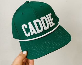 Chapeau d'uniforme caddie portant l'inscription « CADDIE » en tailles adulte et jeune Tiger Woods pga tour anniversaire halloween