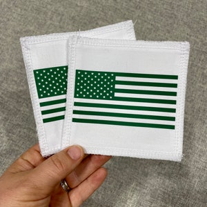 One Custom Caddie Uniform Logo Patch with American Flag for the Chest Pocket