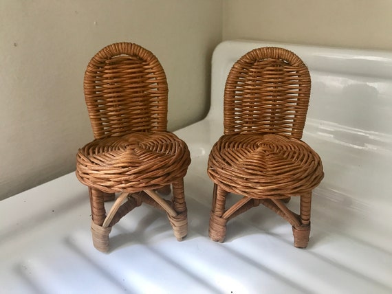 wicker doll chair