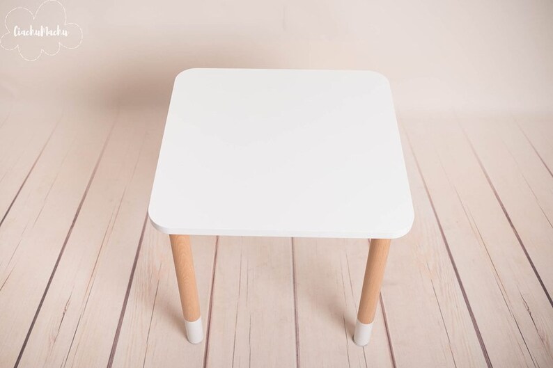 Toddler Gift Baby Decor Baby Furniture SQUARE table Wooden Baby Chair Kids Chair Kids Furniture