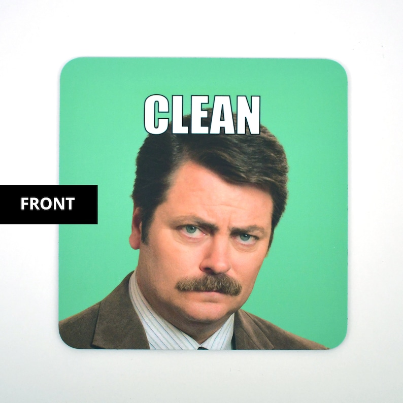 Ron Swanson Dishwasher Clean Dirty Etsy