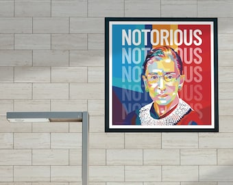 Notorious RBG Ruth Bader Ginsburg Square Poster