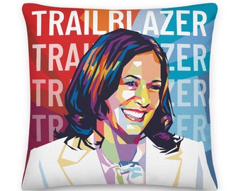 Kamala Harris Trailblazer Inspirational Throw Pillow