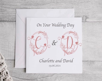 Wedding Card / Personalised Wedding Card / Just Married / Congratulations Card / Wedding Day / Wedding / Bride and Groom Card / Wedding