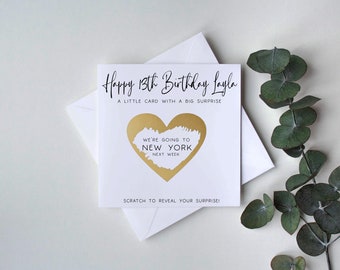 Surprise Reveal Card, Holiday Concert Tickets Reveal, Birthday Scratch and Reveal card, Personalised Card, Scratch and See