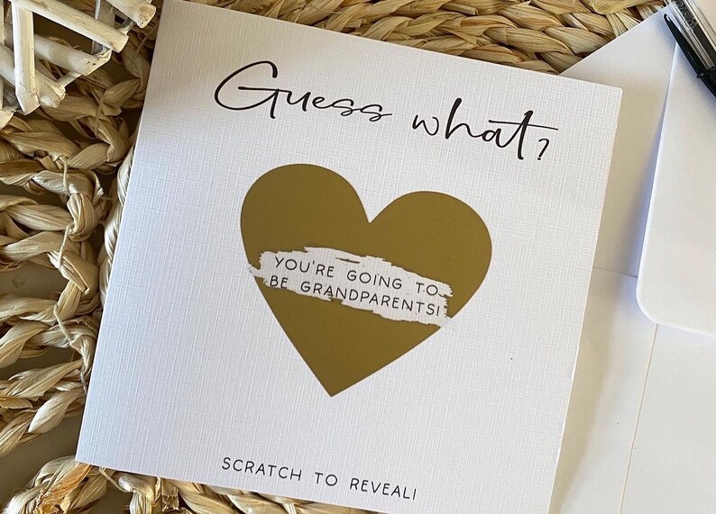 Personalised Pregnancy Announcement Scratch Card Pregnancy Etsy UK