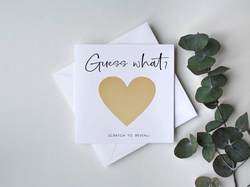 Personalised Pregnancy Announcement Scratch Card Pregnancy Reveal Card Baby Announcement Customised Gift New Grandparents image 1