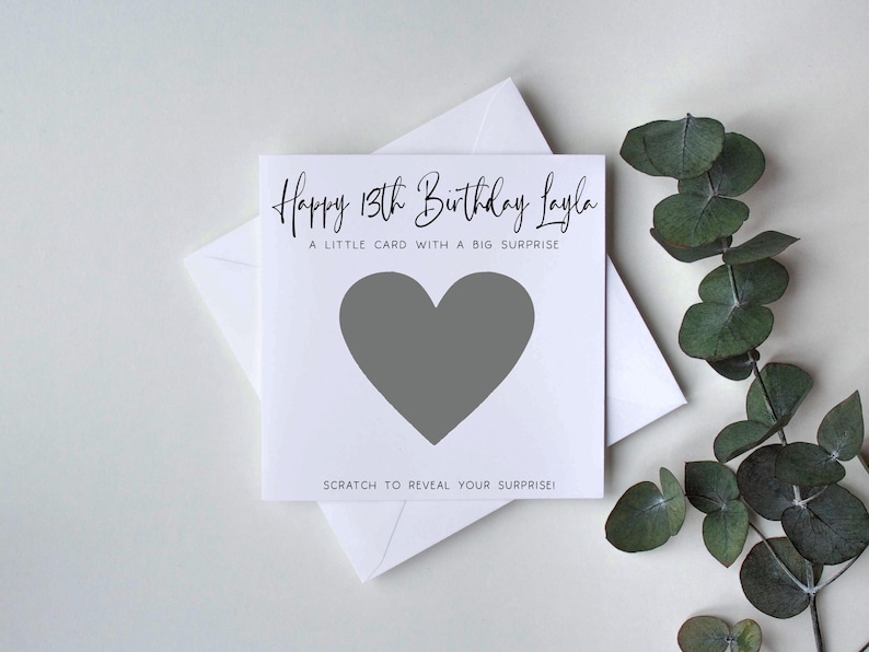 Surprise Reveal Card, Holiday Concert Tickets Reveal, Birthday Scratch and Reveal card, Personalised Card, Scratch and See imagem 3