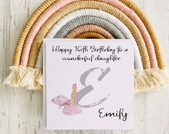Personalised 16th birthday card daughter, born in 2005 birthday card, handmade 16th birthday card girl, granddaughter, niece, friend