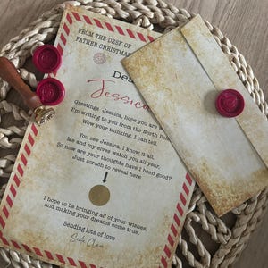 Carta personalizada de Papá Noel para rascar y revelar - Carta a Papá Noel - Carta de Papá Noel para niños - Ideas para Papá Noel - Carta de Papá Noel
