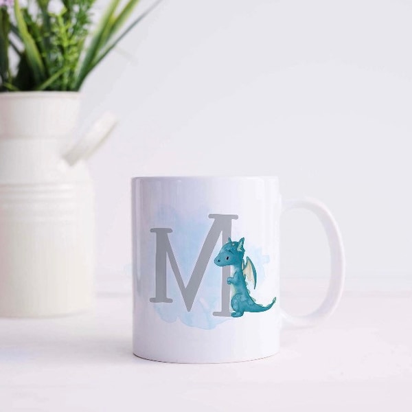 Dragon Alphabet Personalised Mug