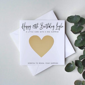 Surprise Reveal Card, Holiday Concert Tickets Reveal, Birthday Scratch and Reveal card, Personalised Card, Scratch and See image 5