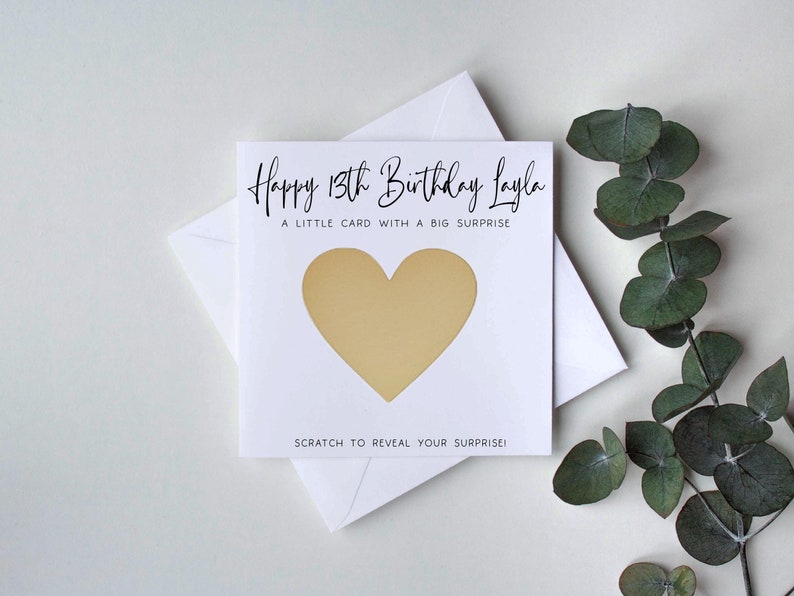 Surprise Reveal Card, Holiday Concert Tickets Reveal, Birthday Scratch and Reveal card, Personalised Card, Scratch and See zdjęcie 5