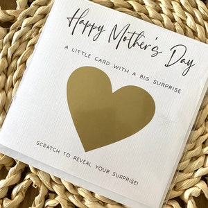 Surprise Reveal  Mother's Day Card, Holiday Concert Tickets Reveal, Birthday Scratch and Reveal card, Personalised Card, Scratch and See