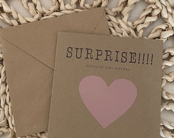 Surprise Reveal Card, Holiday Concert Tickets Reveal, Birthday Scratch and Reveal card, Personalised Card, Scratch and See