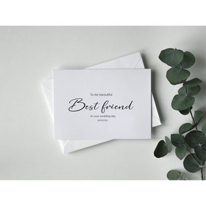 sur ma carte de jour de mariage pour bestie, carte de jour de mariage bestie, sur ma carte de jour de mariage pour un ami, belle-sœur carte de jour de mariage, carte de maman