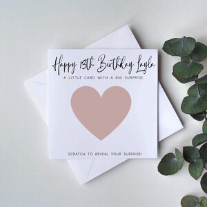 Surprise Reveal Card, Holiday Concert Tickets Reveal, Birthday Scratch and Reveal card, Personalised Card, Scratch and See image 4