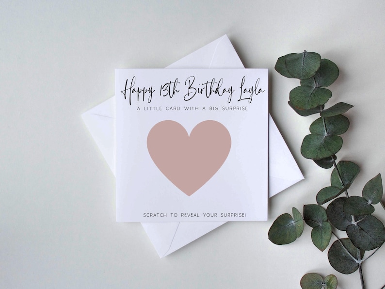 Surprise Reveal Card, Holiday Concert Tickets Reveal, Birthday Scratch and Reveal card, Personalised Card, Scratch and See zdjęcie 4