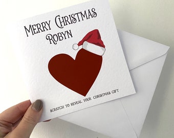 Surprise Christmas Reveal Card, Holiday Concert Tickets Reveal, Christmas Scratch and Reveal card, Personalised Card, Scratch and See