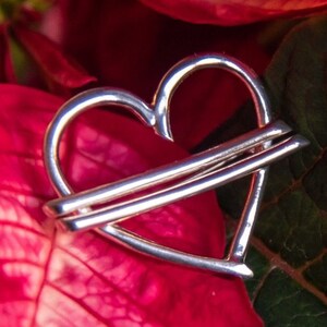 Sterling Silver Heart Brooch