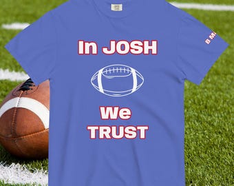Josh Allen Buffalo Football T-Shirt: Unisex Heavyweight Cotton Tee