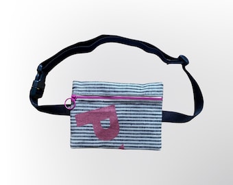 Festival belt bag striped with removable belt strap