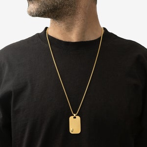 Collier pour homme, collier à pendentif, collier en or, collier d&#39;émeraudes, cadeau pour lui, cadeau pour elle, anniversaire, chaîne en or, fait main