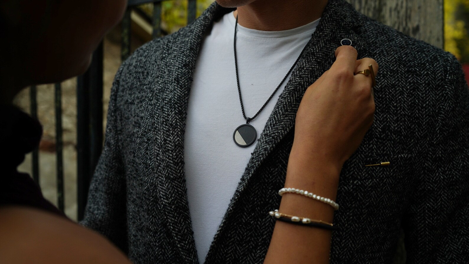 Black Pendant Necklace Men's Black Necklace Necklace for Etsy