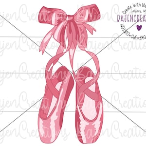 Cricut および Silhouette 用のバレエ シューズ SVG および DXF カット ファイル、ダンサー、バレリーナ、昇華デザイン