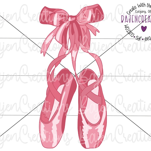 Ballet Shoes SVG and DXF Cut Files for Cricut and Silhouette, Dancer, Ballerina, Sublimation design