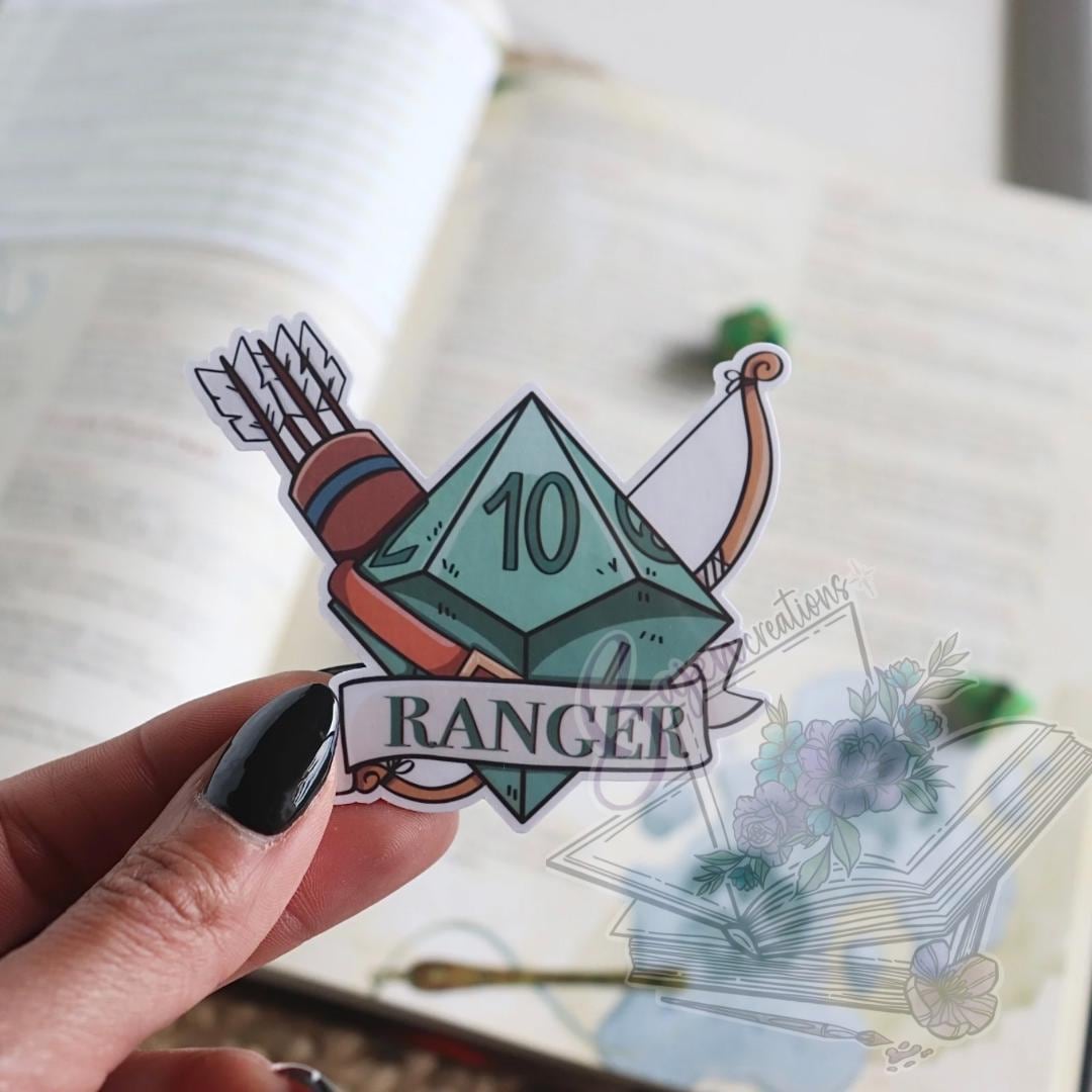 Dnd Stickers Ranger Ranger Class Dice STICKER | Vinyl Sticker | D&D D20 | Gamer Waterproof ...