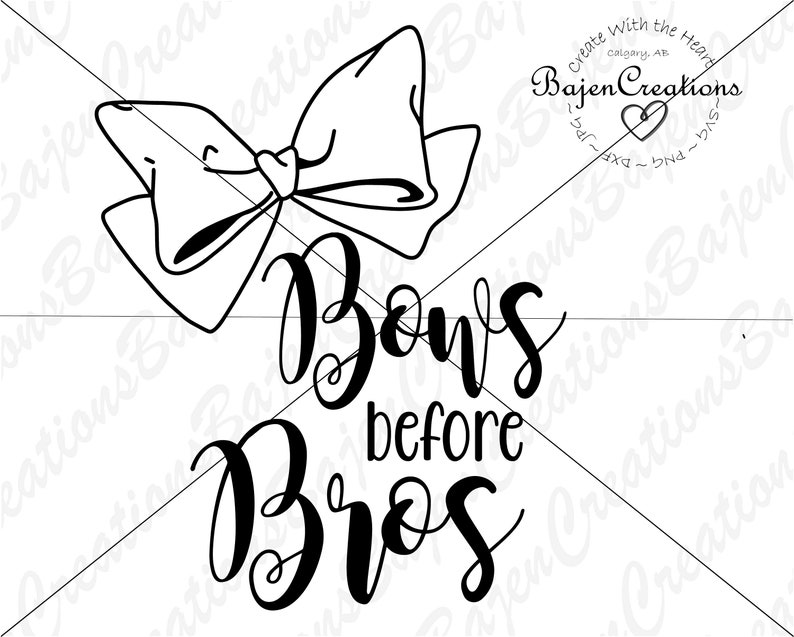 Bows Before Bros SVG and DXF Cut Files Baby Girl Shirt Etsy Ireland