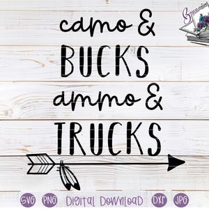 Archivos SVG y DXF de munición y camiones de camuflaje y ciervos, mono de bebé, caza, transferencia de hierro