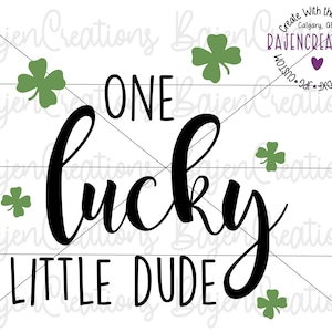 Un pequeño afortunado SVG cortó archivos para Cricut y Silhouette, recién nacido onesie, St. Patricks Day
