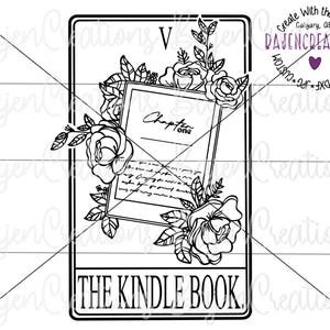 Die Kindle Buch Tarot Karte SVG Dateien für Cricut und Silhouette | E-Reader | Bücher | Lesehemd, Becher, Tasse