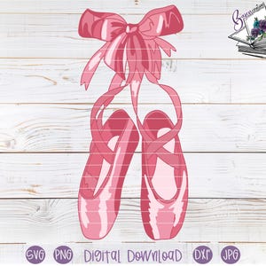 Ballet Shoes SVG and DXF Cut Files for Cricut and Silhouette, Dancer, Ballerina, Sublimation design