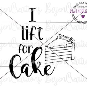 Levanto para Cake SVG limas de corte para Cricut y Silhouette / Transferencia de hierro de entrenamiento para camisa, bolsa, botella de agua, vaso / Diseño de sublimación