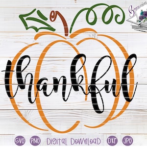 File di taglio SVG di zucca grata per Cricut e Silhouette / Design a sublimazione per maglione, maglietta, cartello, tazza, bicchiere, decorazione del Ringraziamento