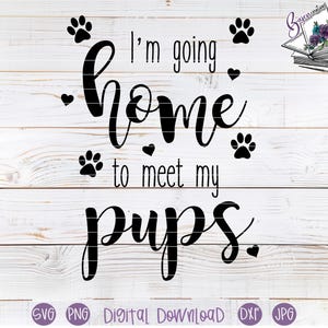 I'm going Home to meet my Pups SVG and DXF Files, Baby Onesie, first trip home, Iron transfer