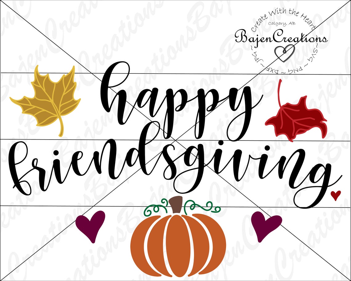 Happy Friendsgiving SVG cut files for Cricut and silhouette | Etsy