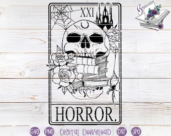 Horror Tarot Card SVG cut files for Cricut and Silhouette | Dark Romance | Fantasy | Books | Reading shirt, tumbler, mug