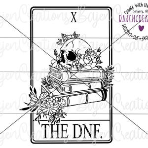 Die DNF Tarot Karte SVG Schnittdateien für Cricut und Silhouette | Erwachsenen Romanze | Bücher | Lese Shirt, Becher, Tasse | Nicht fertig
