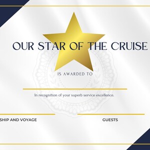 Star of The Cruise-certificaat