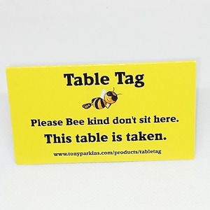 Viajeros solitarios - Etiqueta de mesa - Tarjeta de reserva de mesa personal para cafetería/buffet