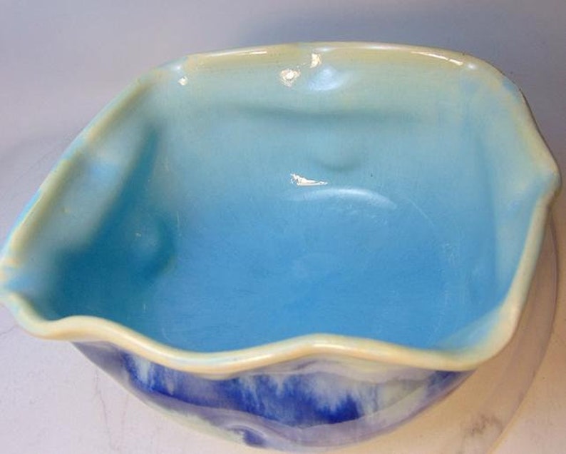 Ceramic Fruit Bowl or Candy Dish Large Wheel Thrown Pottery Planter made with Food Safe Clay and Glazes