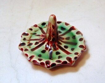 Wheel Thrown Hand Carved Pottery Ring Holder